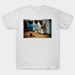 Beach Huts Hengistbury Head Dorset England T-Shirt